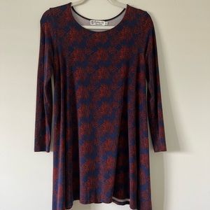 Fighting Eel Long Sleeve Mini Dress